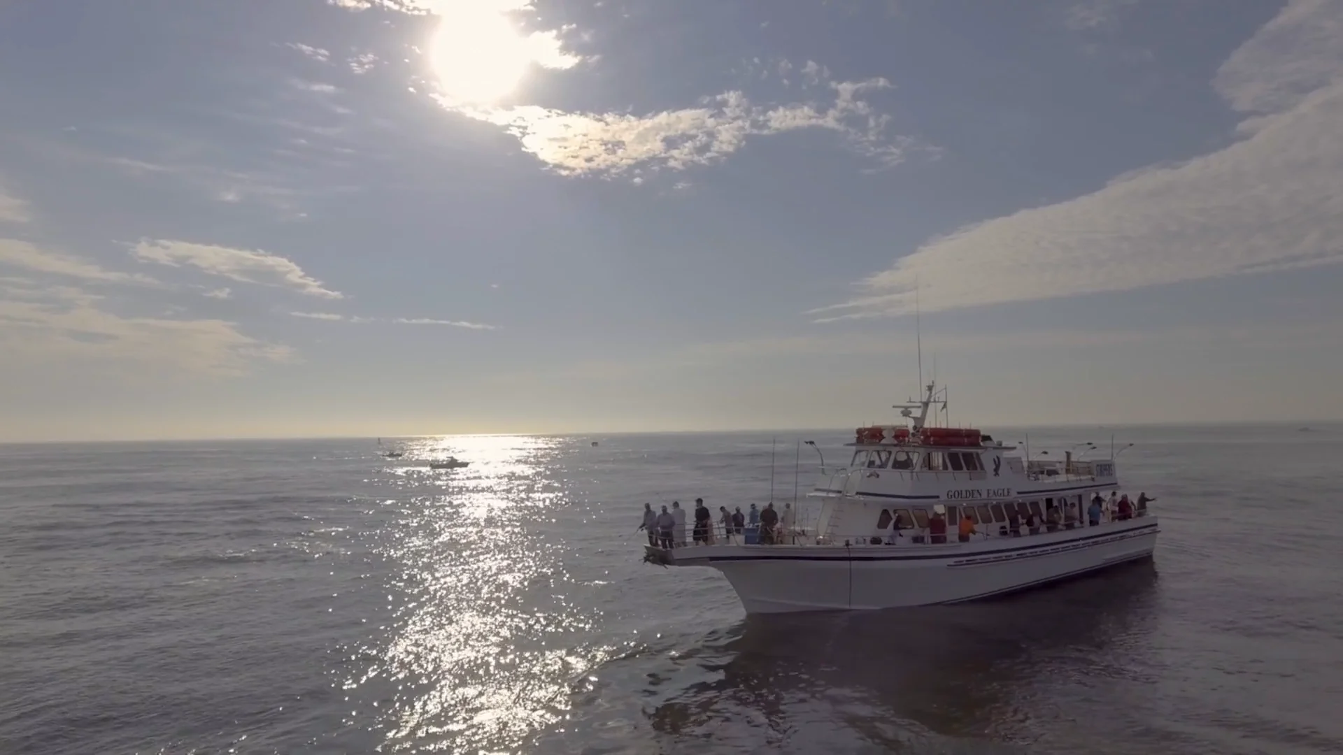 Party boat heading offshore